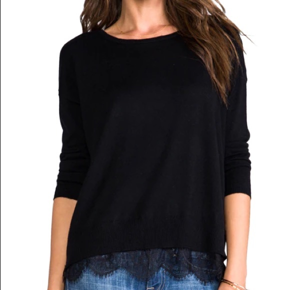Joie Sweaters - $128 Joie Hilano Sweater with Lace Trim cashmere blend